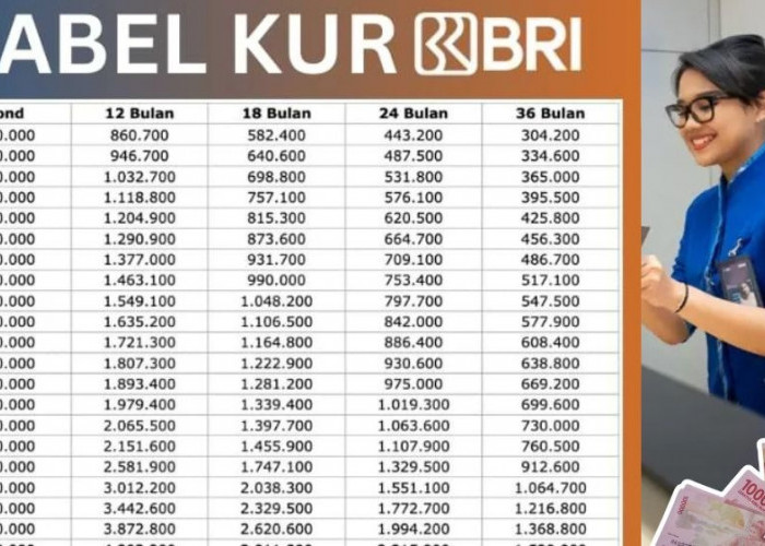 Simulasi Angsuran KUR BRI 2025, Berikut Plafon Pinjaman Selengkapnya dengan Tabel Cicilan