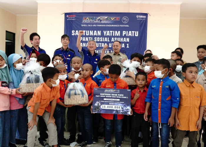 Tim Yamaha Racing Indonesia Menyumbangkan Hadiah Kemenangan Balap Ketahanan Kepada Panti Asuhan