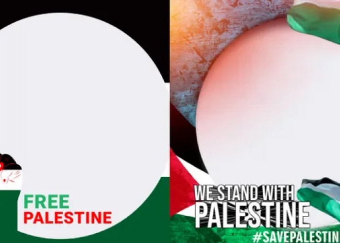 Twibbon  Dukung Palestina, ekspresikan Dukungan Mu!