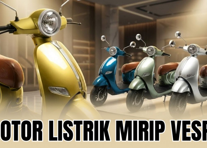 Cari Motor Listrik Mirip Vespa Warna Kuning? Motor Listrik Enine V5 Ini yang Kamu Cari!