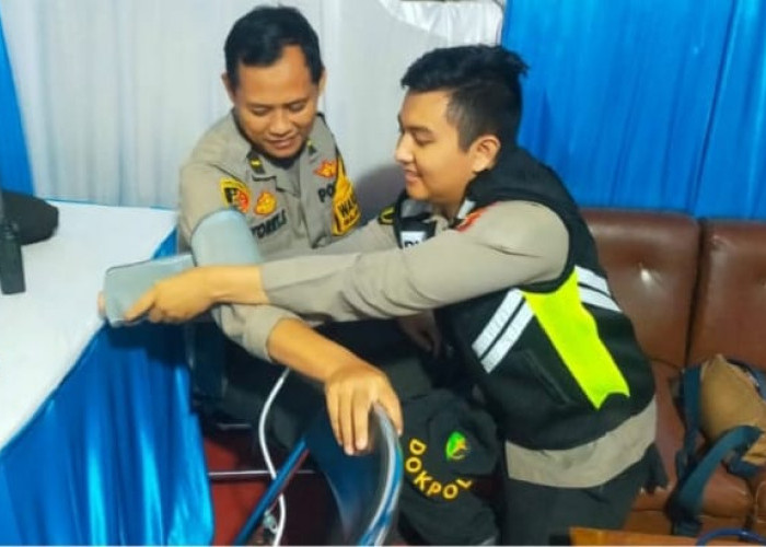 Jelang Arus Mudik, Si Dokkes Polres Majalengka Pastikan Stamina Anggota Terjaga