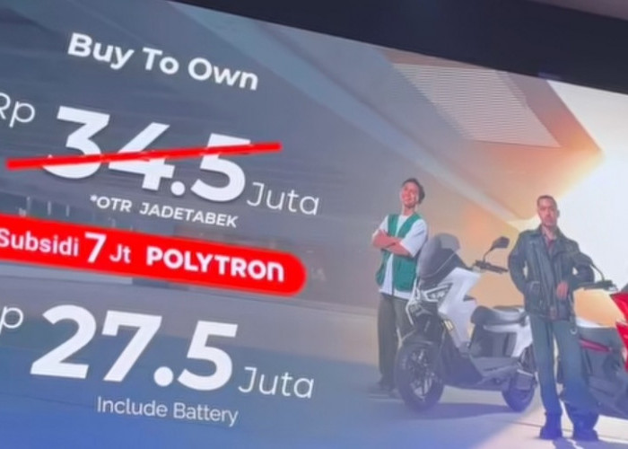 Kredit Motor Listrik Polytron Fox 350 di 2025, Harga Rp34,5 Juta Dapat Subsidi Rp7 Juta, Begini Angsurannya