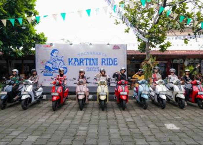 Rayakan Hari Kartini! Ratusan Pengendara Wanita Riding Bareng Pakai Grand Filano Hybrid dengan Outfit Kebaya