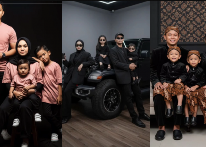 Kumpulan Prompt Gemini Foto Keluarga 4 Orang dengan Berbagai Konsep Photo Studio, Adat Jawa hingga Mafia
