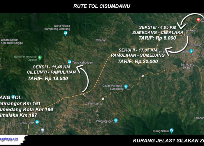 LENGKAP! Simak Rute TOL CISUMDAWU dari Cileunyi sampai Kertajati dan Rest Area
