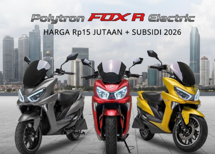 Motor Listrik Mirip PCX Murah Bisa Tembus 130 Km Baterai 3000 Watt, Spesifikasi Polytron Fox R Harga 15 Jutaan