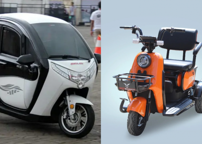Solusi Naik Motor Anti Kehujanan! Motor Listrik Roda 3 Dengan Atap yang Jadi Primadona Komplek