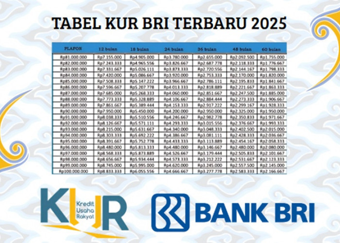 Rincian Terbaru Tabel KUR BRI 2025, Dapatkan Cicilan Mulai dari 180 Ribuan untuk Plafon Pinjaman Rp10 Juta