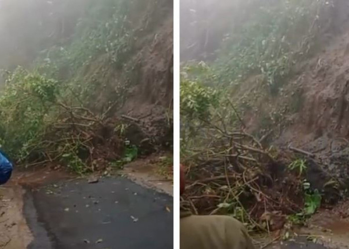 Sempat Viral di Media Sosial! Akses Jalan Argapura Majalengka Tertutup Longsor, Warga Diimbau Tetap Waspada