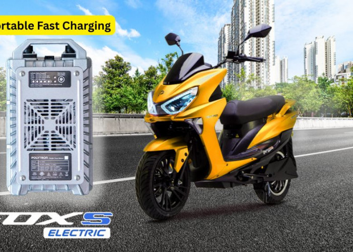 Motor Listrik Tak Perlu Panik Kehabisan Daya, Charger Portabel Polytron Aman, Ringkas, Cukup 15 Menit