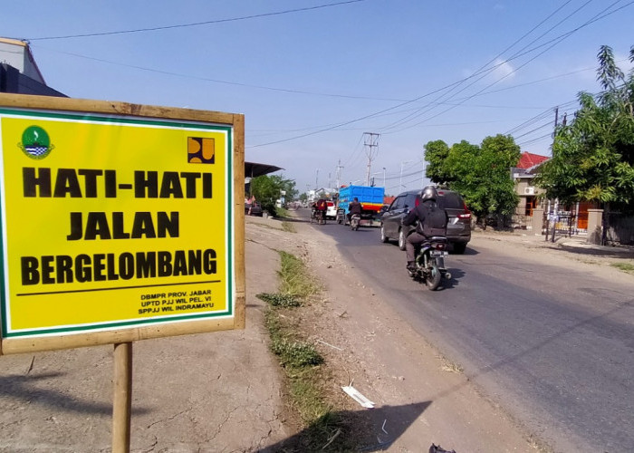 Dekat Exit TOL CISUMDAWU, Akses Jalan Provinsi di Indramayu Rusak Parah, Tidak Disarankan untuk Pemudik