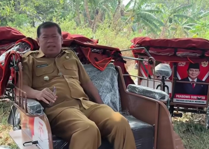 Presiden Prabowo Beri 300 Becak Listrik untuk Pengayuh Lansia di Majalengka