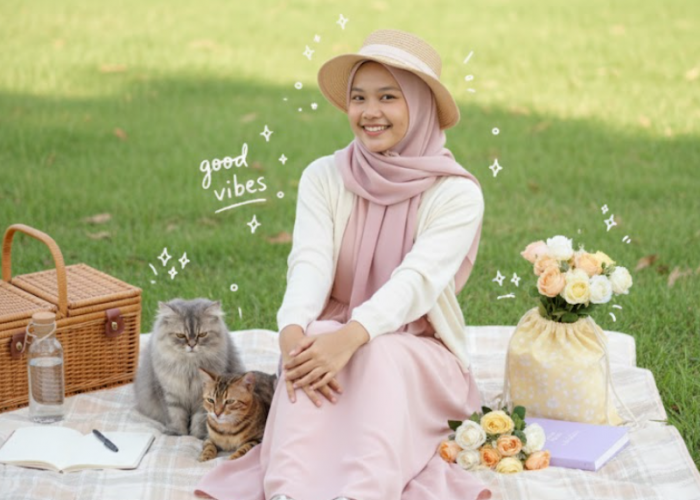 4 Prompt Gemini Ai untuk Foto Wanita Berhijab Lagi Piknik, Hasil Natural Seolah Difoto Pakai Kamera Asli