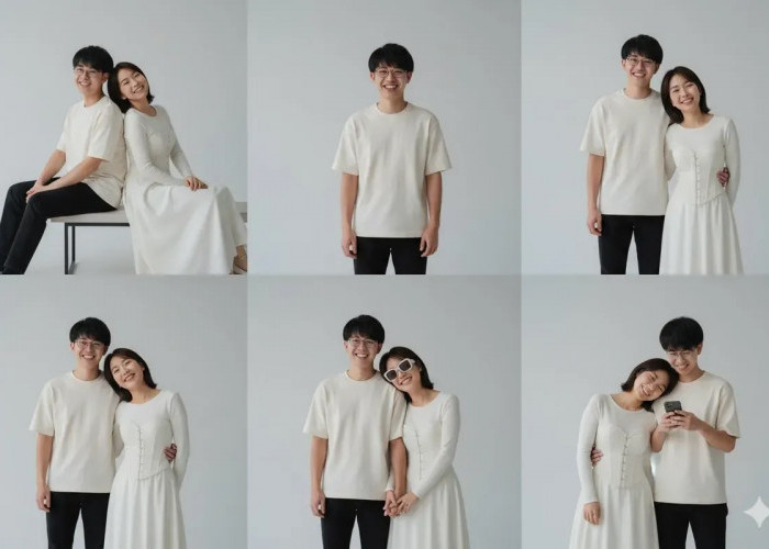 Pakai Prompt Gemini AI Pasangan di Studio, Foto Ala Couple Goal Hits