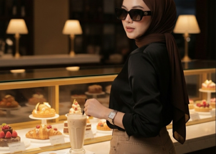 Cobain, Gratis! Kumpulan Prompt Gemini AI Foto Sendiri Wanita Hijab Estetik, dari Konsep Cafe hingga Pantai