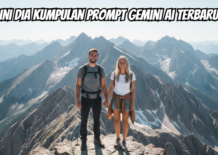 Cara Edit Foto Mendaki Gunung Bersama Pasangan Di Gemini AI, Ini Dia 5 Prompt Baru Yang Elegan Dan Estetik! 