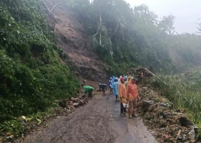 Hujan Intensitas Tinggi, Terjadi Longsor di Desa Argamukti Majalengka