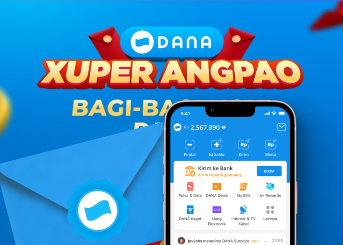 Program Link DANA Kaget Xuper Angpao Dibuat Langsung dari Aplikasi DANA, Klaim Saldo DANA Rp50.000 ke E-Wallet