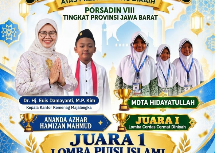 Gemilang di PORSADIN VIII Jabar 2026, Kontingen Majalengka Sabet Juara 1 Lomba Cerdas Cermat & Puisi Islami