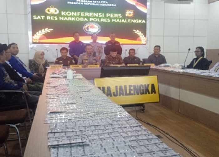 Polres Majalengka Ungkap Lima Kasus Narkoba, Sita 51,05 Gram Sabu dan 3.805 Butir Obat Keras
