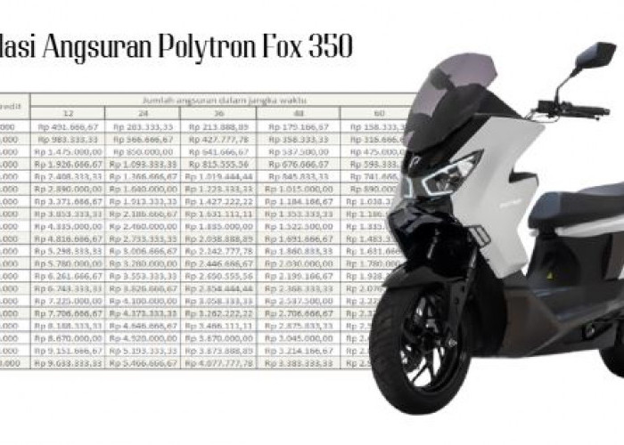 Cicil Mulai 600 Ribuan, Berikut Simulasi Angsuran Kredit Motor Listrik Polytron Fox 350 Serta Spesifikasinya