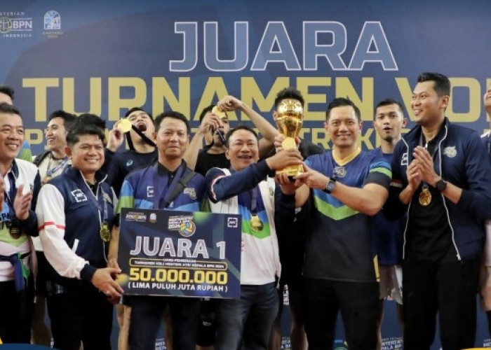 Juara Voli Menteri ATR/Kepala BPN Cup 2024 Diraih oleh Kanwil BPN Provinsi Jawa Timur