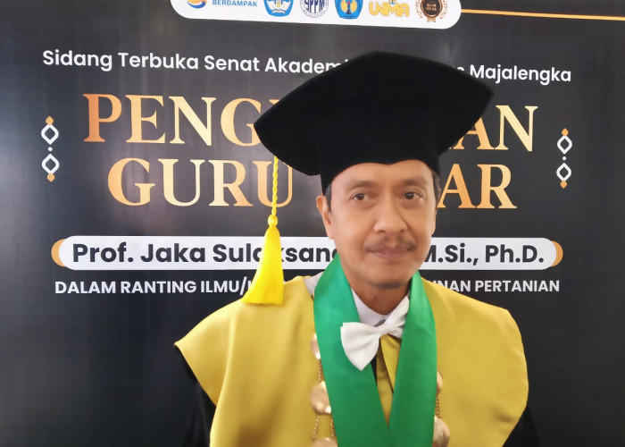 Prof Jaka Sulaksana, Guru Besar Unma Ke-3 Pada Ranting Ilmu Kepakaran Pembangunan Pertanian