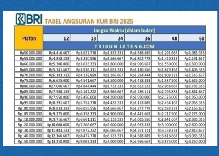 Update Cicilan KUR BRI 2025: Pinjam Rp100 Juta, Bayar Mulai Rp100 Ribuan per Hari! Simak Simulasi Lengkapnya