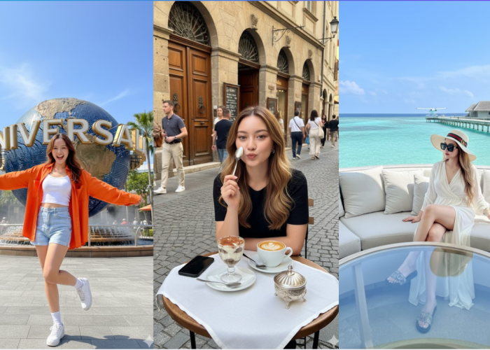Real Banget! 7 Teks Prompt Gemini Ai Foto Wanita Liburan Keliling Dunia, dari Cafe di Eropa hingga Maldives