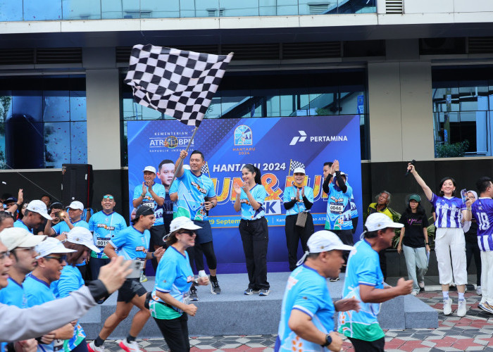 Selenggarakan HANTARU 2024 Run & Fun 5k, Menteri AHY Harapkan Pegawai Semakin Solid dan Kompak