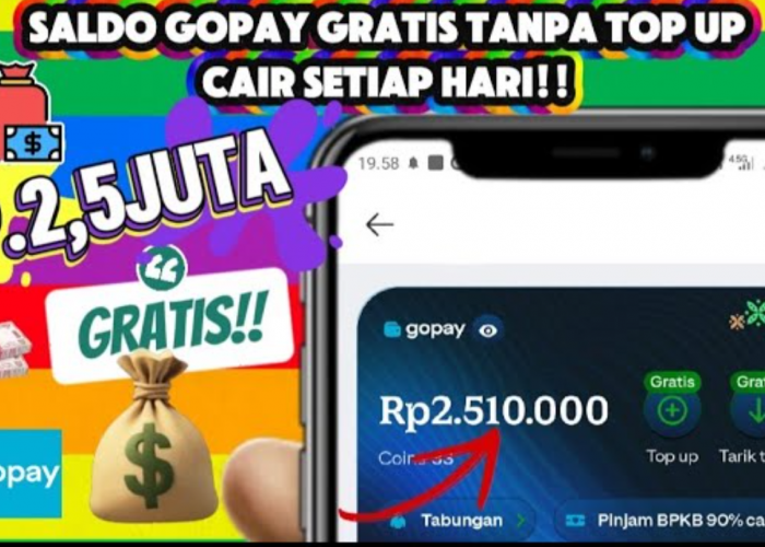 Cara Dapat Saldo Gopay Gratis Hingga Rp2.500.000 Tanpa Top Up, Pakai Aplikasi Penghasil Uang 2026 Berikut!