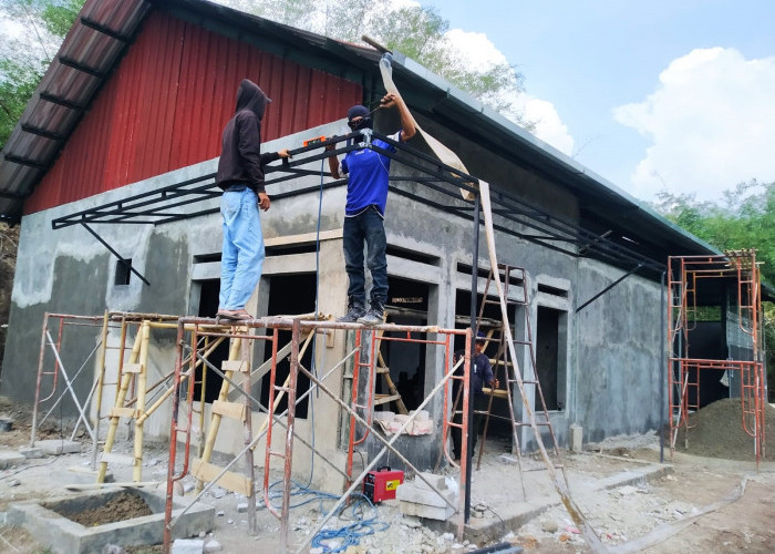 Pembangunan TPS Desa  Karyamukti Capai 90 Persen