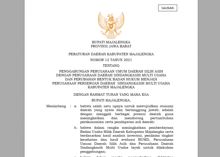 Ternyata Ini Tugas dan Dasar Hukum PT SMU Majalengka Sesuai Perda