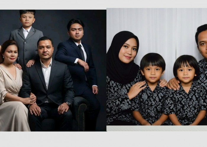 Kumpulan Prompt Gemini AI Foto Bersama Keluarga 3 - 5 Orang Layaknya di Studio Foto Profesional