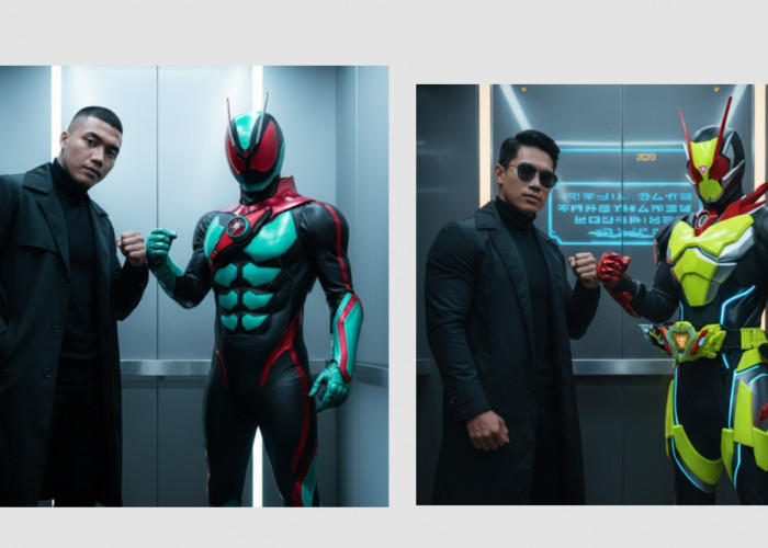 Prompt Gemini AI Edit Foto Bersama Kamen Rider yang Realistis dan Sinematik, Bisa Custom Rider-nya!