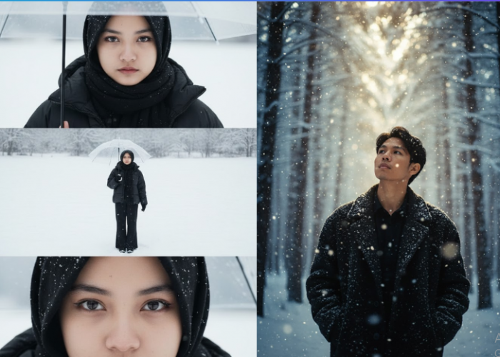 Tutorial Bikin Foto Sinematik dan Realistis Pakai Prompt Gemini Ai Tren Nuansa Salju di Tiktok, Tinggal Copy!