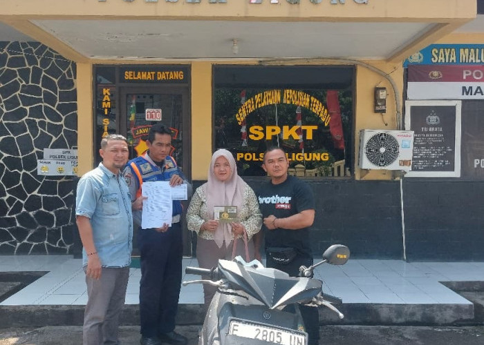 Motor Hilang Dua Bulan Berhasil Dikembalikan, Polsek Ligung Apresiasi Peran Cepat Warga