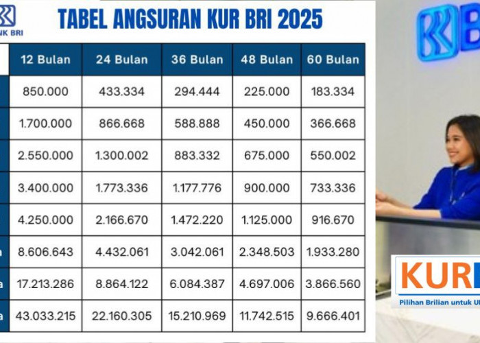 Bunga Rendah! KUR BRI 2025 Terbaru Bisa Cairkan Pinjaman Hingga Rp100 Juta, Cek Tabel Angsurannya!