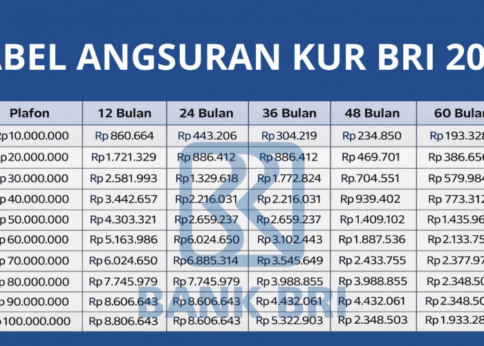 Bunga Rendah 3% per Tahun, Berikut Tabel Angsuran KUR Super Mikro BRI 2026 Plafon Rp1–10 Juta!