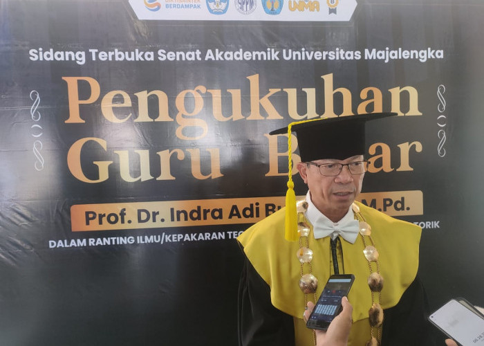 Lagi, Unma Tambah Guru Besar. Lahir Dari Rahim Unma, Rektor Prof Indra Dikukuhkan