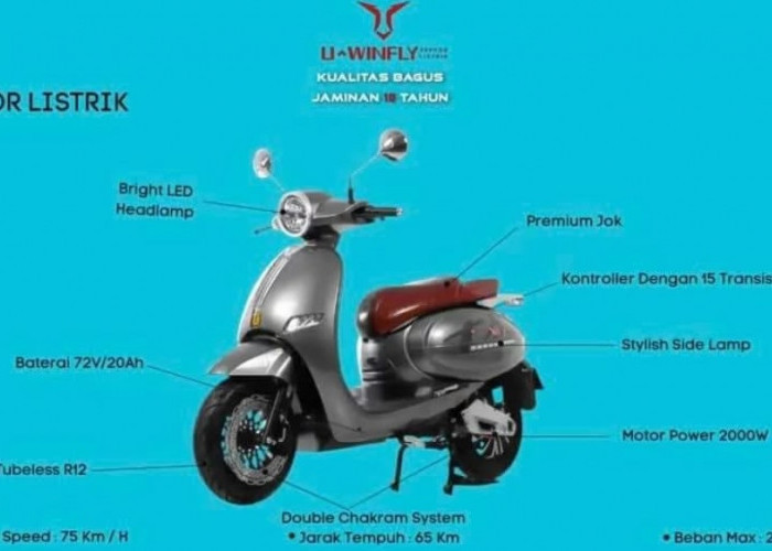 Desain Mirip Vespa, Motor Listrik Uwinfly T5 Punya Skema Kredit Murah, Cicilan Terendah Rp159 Ribuan Aja