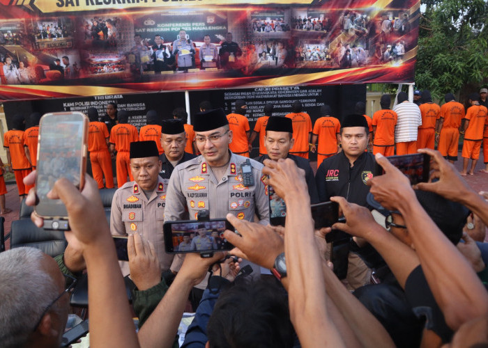 Polres Majalengka Ungkap 18 Kasus Kriminal,  32 Orang Jadi Tersangka