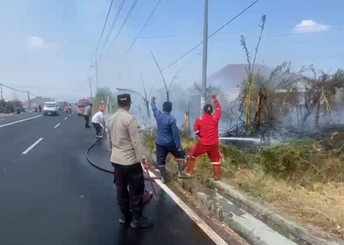 Kebakaran Lahan di Baribis Majalengka Berhasil Dipadamkan, Polisi Imbau Warga Waspada