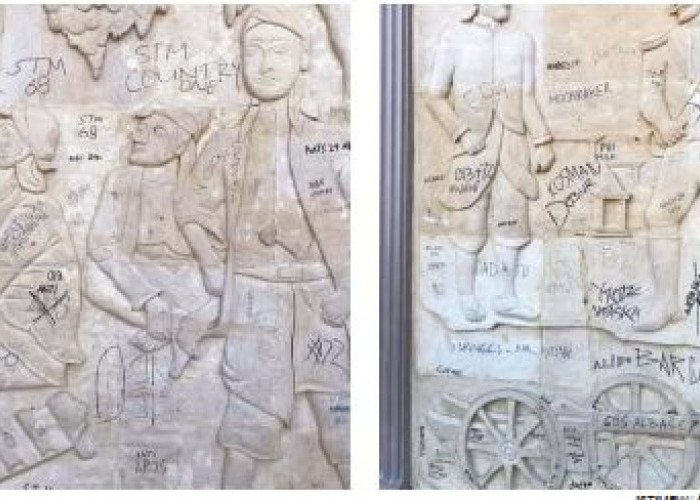 Viral! Vandalisme di Relief Talaga Manggung 