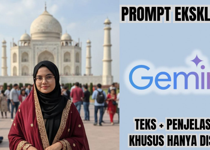 Eksklusif Hanya Disini, Prompt Gemini AI Terbaru Khusus Wanita Berhijab Dengan Latar Belakang Taj Mahal!