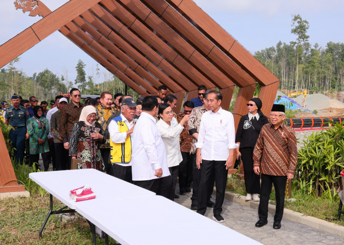 Bersama Presiden, Wapres RI, dan Menteri KIM, Menteri AHY Berkeliling IKN