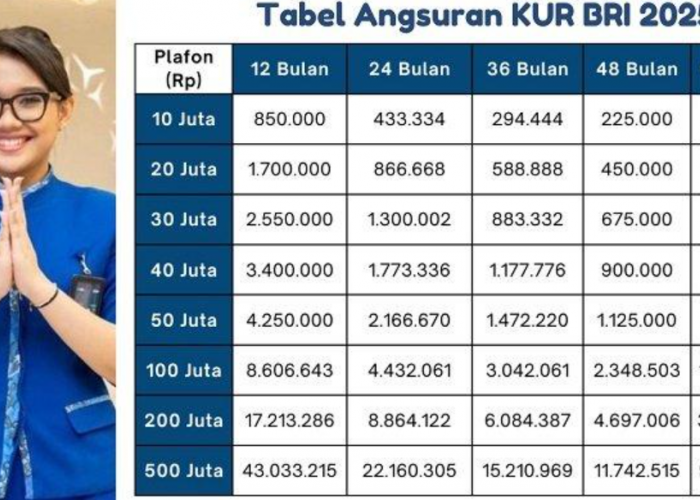 Cicilan Mulai dari Rp21 Ribuan, Berikut Tabel Angsuran KUR BRI Pinjaman 1 - 10 Juta Terbaru November 2025