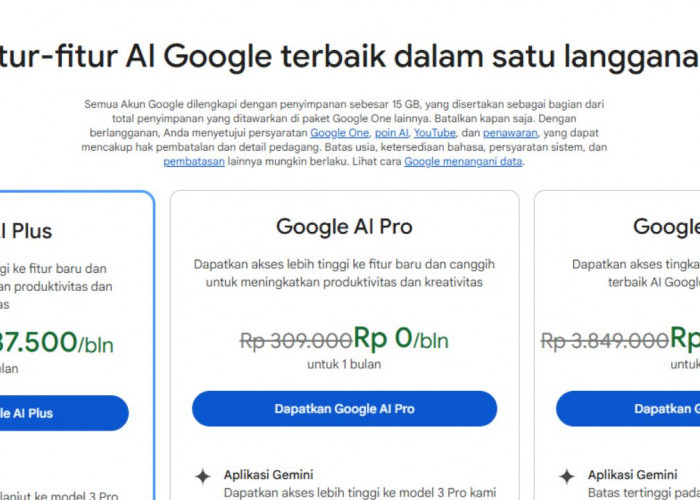 Diskon Akhir Tahun, Harga Paket Gemini AI Kini Mulai 30 Ribuan Saja! Simak Rincian Lengkapnya 
