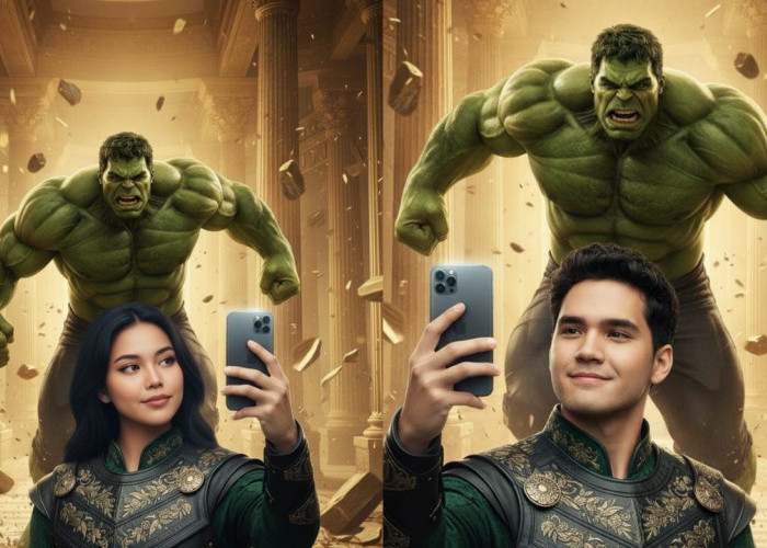 Selfie Bareng Superhero Marvel Hulk Menggunakan Prompt Gemini AI Edit Foto Diri Sendiri Ini, Cuma 5 Detik!