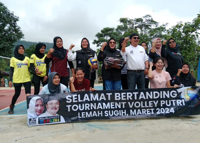 Kang  Nana Membuka Turnamen Voli, SMKN 1 Lemahsugih Juara Majalengka Berkah CUP 2024